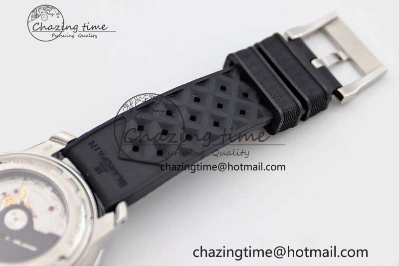 Fifty Fathoms Barakuda 5008B 40mm SS GSF 1:1 Best Edition Black Dial on Black Rubber Strap A1151