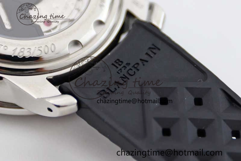 Fifty Fathoms Barakuda 5008B 40mm SS GSF 1:1 Best Edition Black Dial on Black Rubber Strap A1151