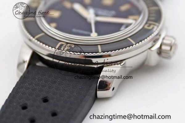 Fifty Fathoms Barakuda 5008B 40mm SS GSF 1:1 Best Edition Black Dial on Black Rubber Strap A1151
