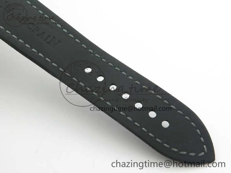 Fifty Fathoms Bathyscaphe 43mm SS GF 1:1 Best Edition Black Dial on Sail-canvas Strap A1315