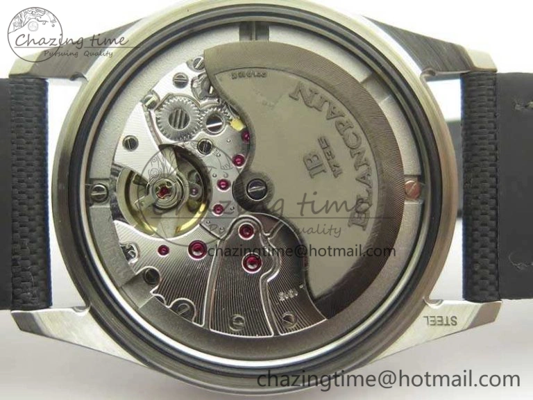 Fifty Fathoms Bathyscaphe 43mm SS ZF 1:1 Best Edition Gray Dial On Sail-Canvas Strap A1315