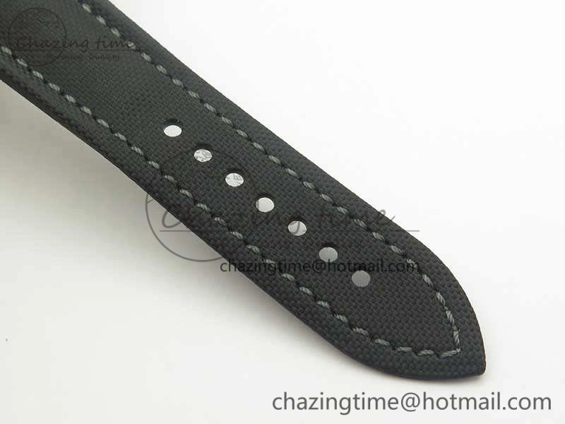 Fifty Fathoms Bathyscaphe 43mm SS ZF 1:1 Best Edition Gray Dial On Sail-Canvas Strap A1315