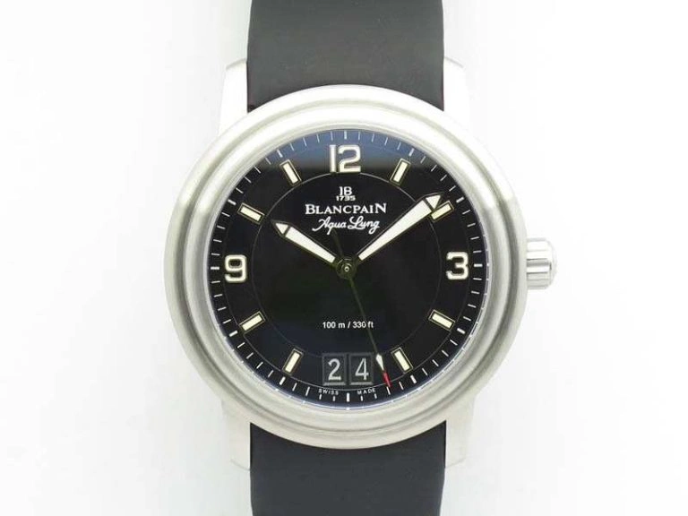 Fifty Fathoms Bathyscaphe 43mm SS ZF 1:1 Best Edition Gray Dial On Sail-Canvas Strap A1315
