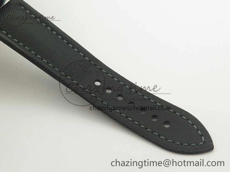 Fifty Fathoms Bathyscaphe Black Ceramic GF 1:1 Best Edition Black Dial on Black Sail-Canvas Strap A1315 (Free Rubber Strap)