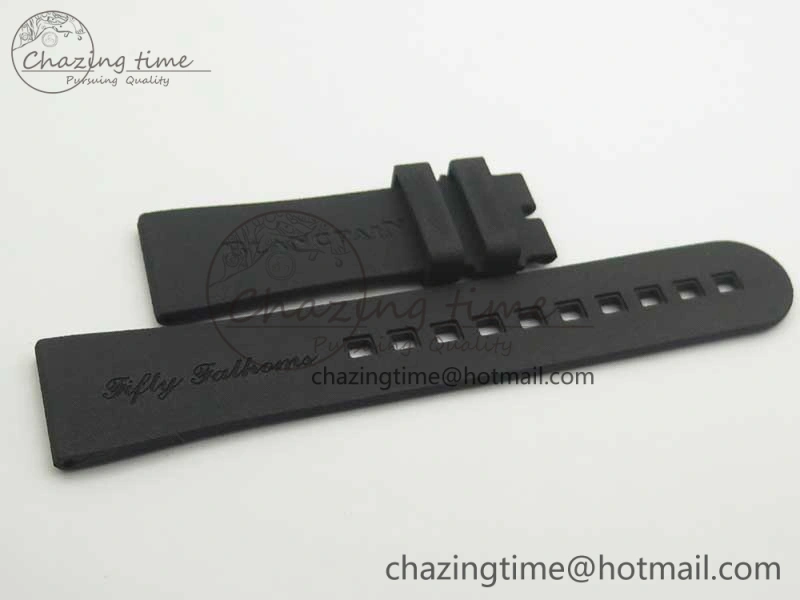 Fifty Fathoms Bathyscaphe Black Ceramic GF 1:1 Best Edition Black Dial on Black Sail-Canvas Strap A1315 (Free Rubber Strap)
