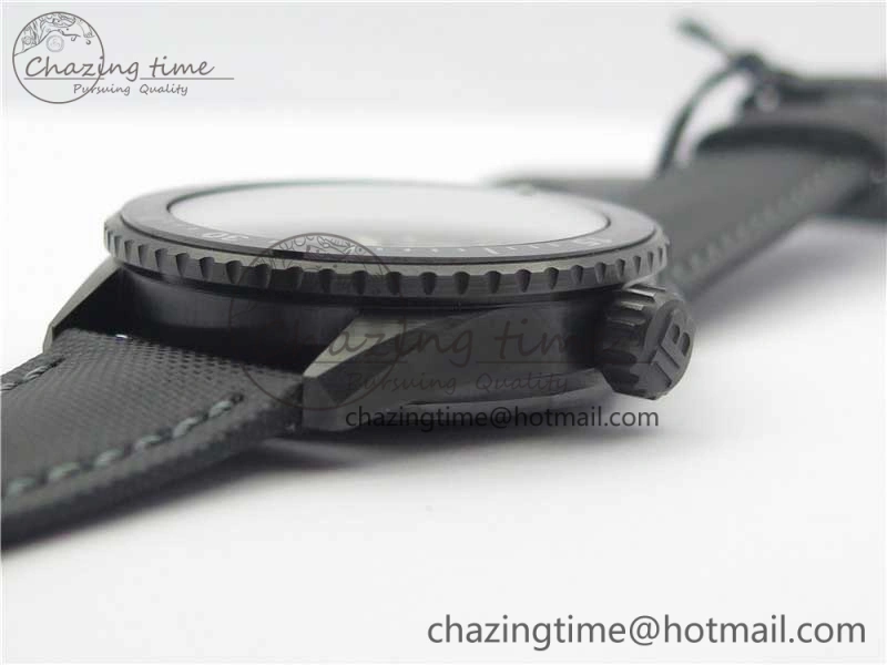 Fifty Fathoms Bathyscaphe Black Ceramic ZF 1:1 Best Edition Black Dial on Black Sail-Canvas Strap A1315