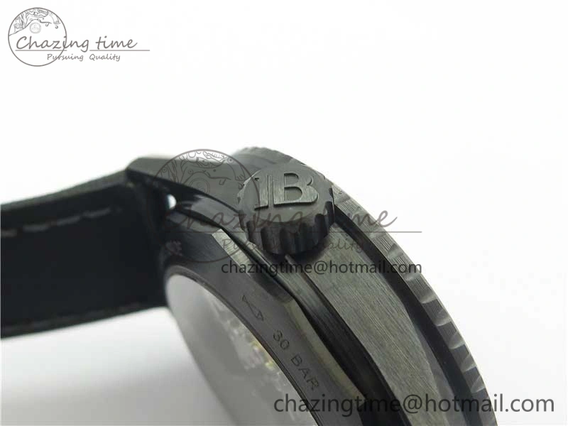 Fifty Fathoms Bathyscaphe Black Ceramic ZF 1:1 Best Edition Black Dial on Black Sail-Canvas Strap A1315