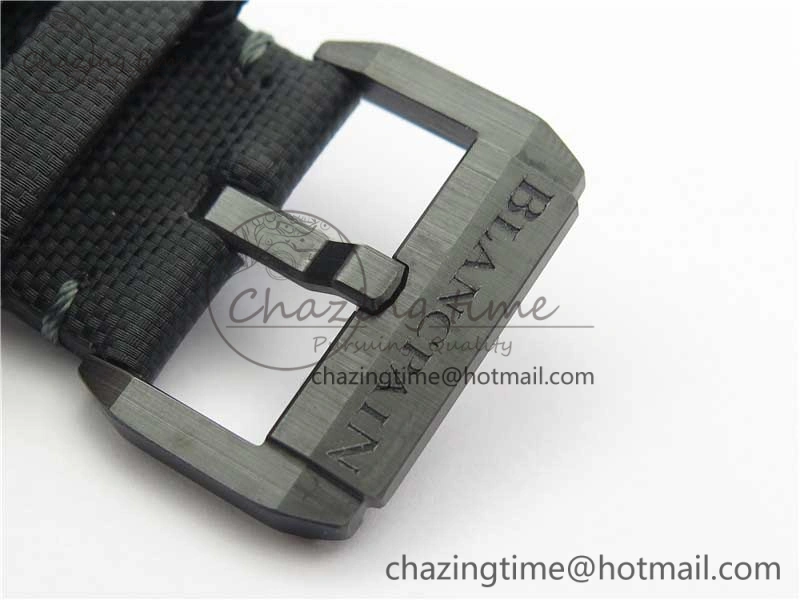 Fifty Fathoms Bathyscaphe Black Ceramic ZF 1:1 Best Edition Black Dial on Black Sail-Canvas Strap A1315