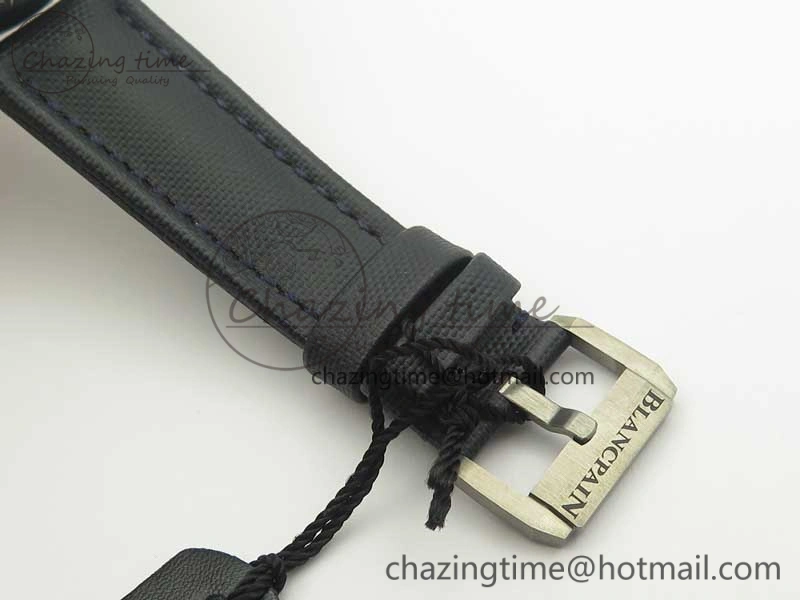 Fifty Fathoms Bathyscaphe Ceramic ZF 1:1 Best Edition Blue Dial on Blue Sail-Canvas Strap A1315