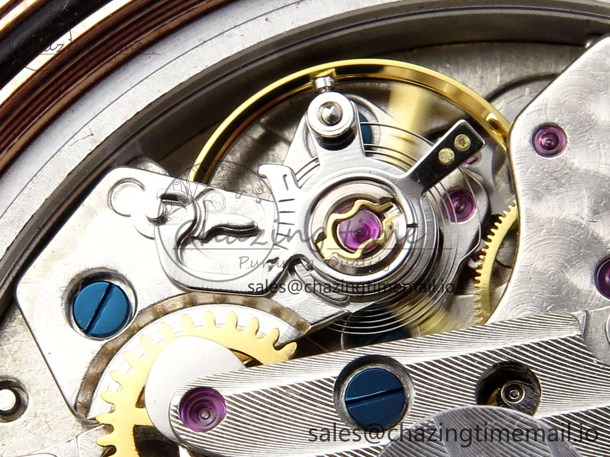 Fifty Fathoms Chrono RG OMF 1:1 Best Edition Black Dial on Black Sail-canvas Strap A7750