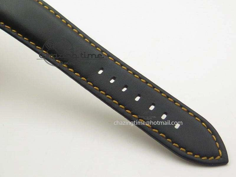 Fifty Fathoms Chronograph Monaco RG Black Dial On Black Leather Strap A7750