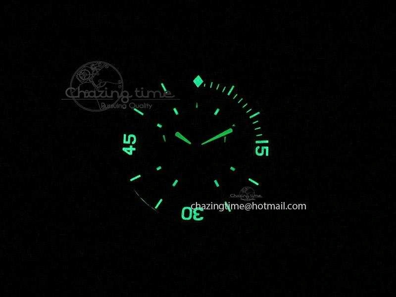Fifty Fathoms Chronograph Monaco RG Black Dial On Black Leather Strap A7750