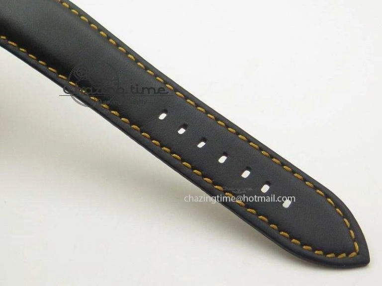 Fifty Fathoms Chronograph RG Black Dial On Black Leather Strap A7750