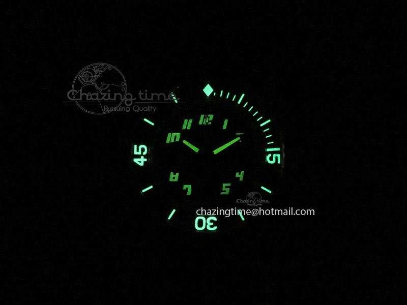 Fifty Fathoms Chronograph RG Black Dial On Black Leather Strap A7750