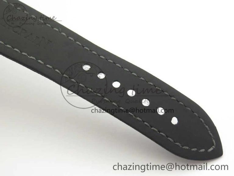 Fifty Fathoms Chronograph SS OMF 1:1 Best Edition Black Dial on Black Nylon Strap A7750