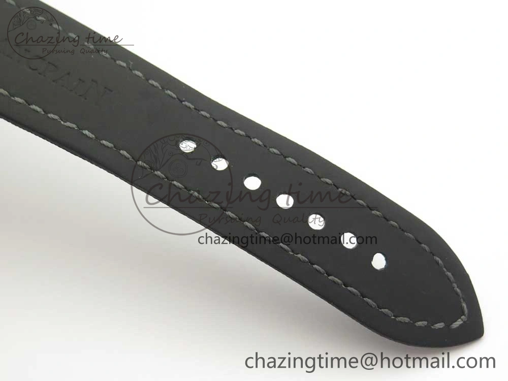 Fifty Fathoms Chronograph SS OMF 1:1 Best Edition Black Dial on Black Nylon Strap A7750