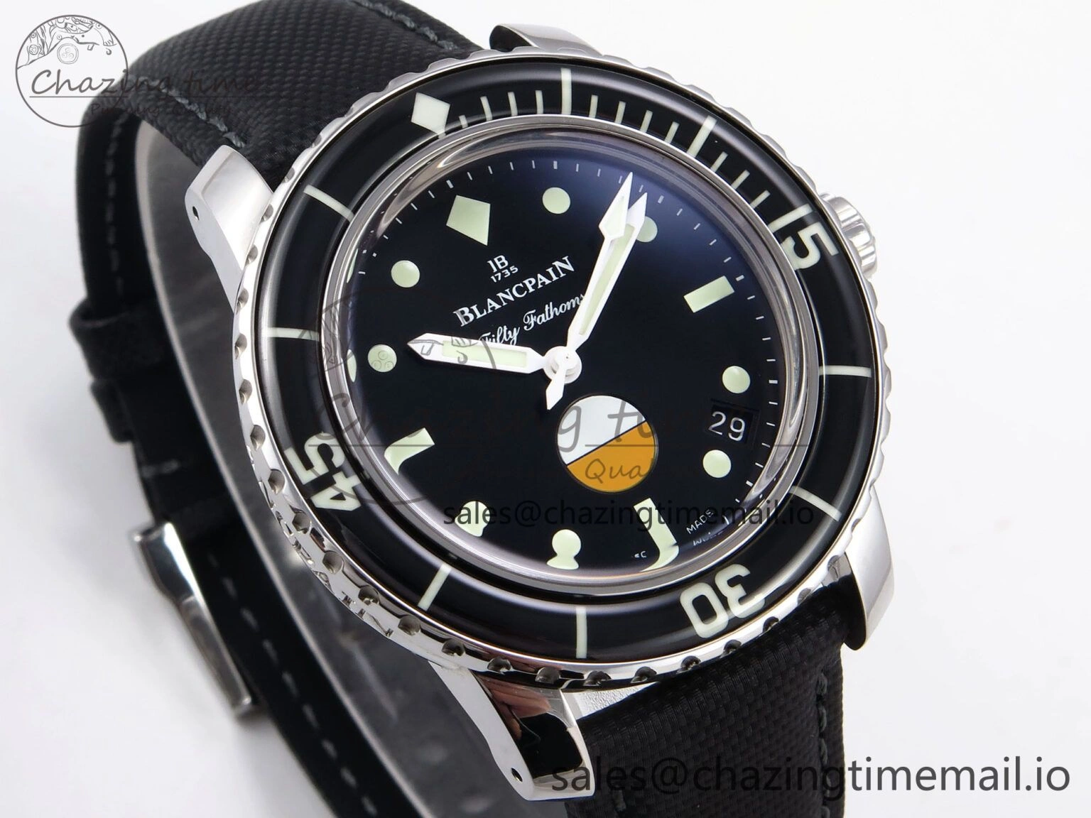 Fifty Fathoms MIL-SPEC ZF 1:1 Best Edition on Sail-canvas Strap A1151