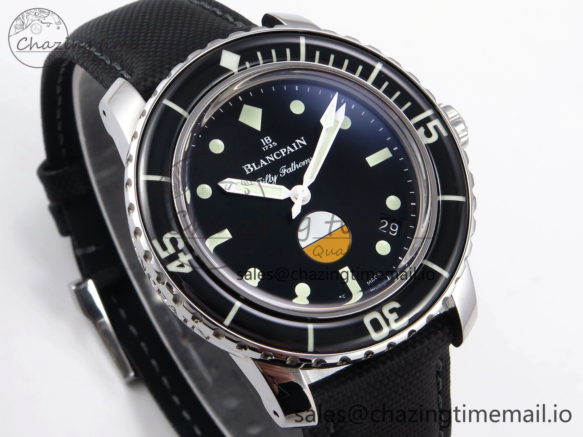 Fifty Fathoms MIL-SPEC ZF 1:1 Best Edition on Sail-canvas Strap A1151