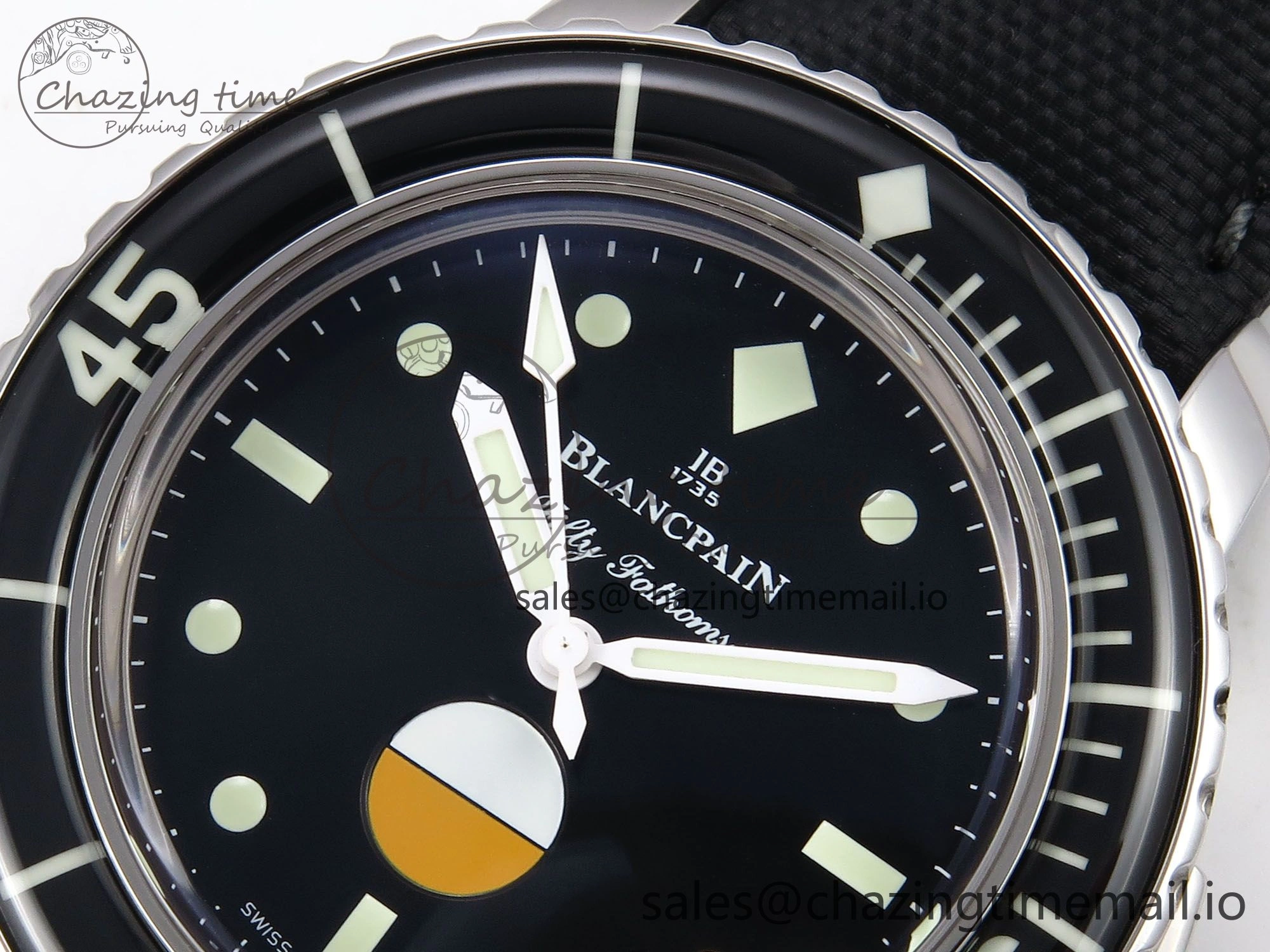 Fifty Fathoms MIL-SPEC ZF 1:1 Best Edition on Sail-canvas Strap A1151