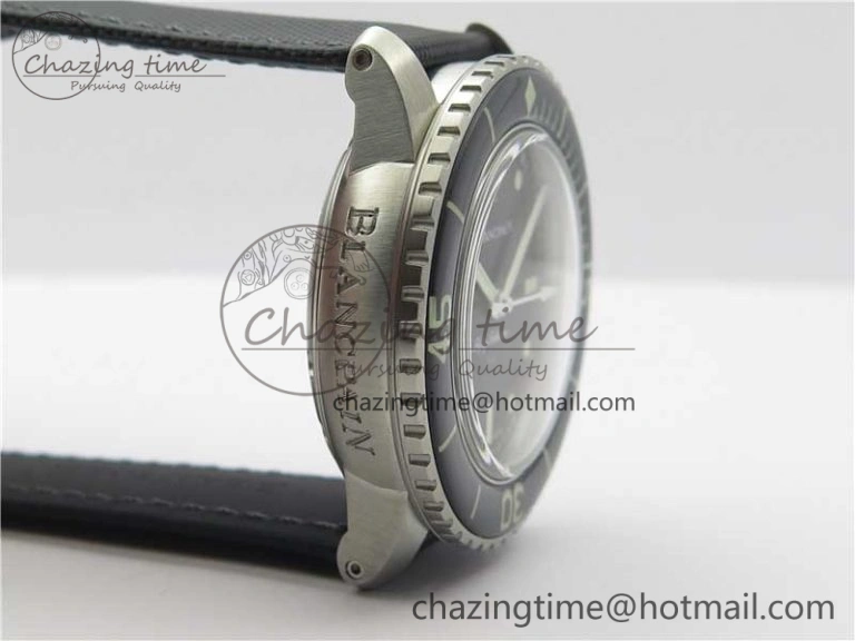 Fifty Fathoms “Nageurs de Combat” ZF 1:1 Best Edition Black ‘7’ Dial on Black Sail-canvas Strap A2836