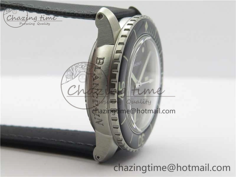 Fifty Fathoms “Nageurs de Combat” ZF 1:1 Best Edition Black ‘7’ Dial on Black Sail-canvas Strap A2836
