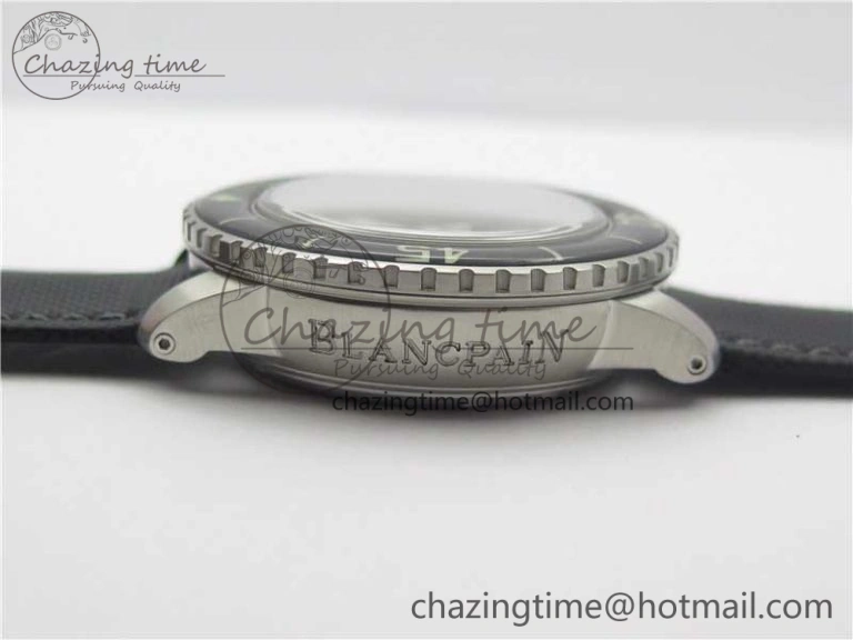 Fifty Fathoms “Nageurs de Combat” ZF 1:1 Best Edition Black ‘7’ Dial on Black Sail-canvas Strap A2836