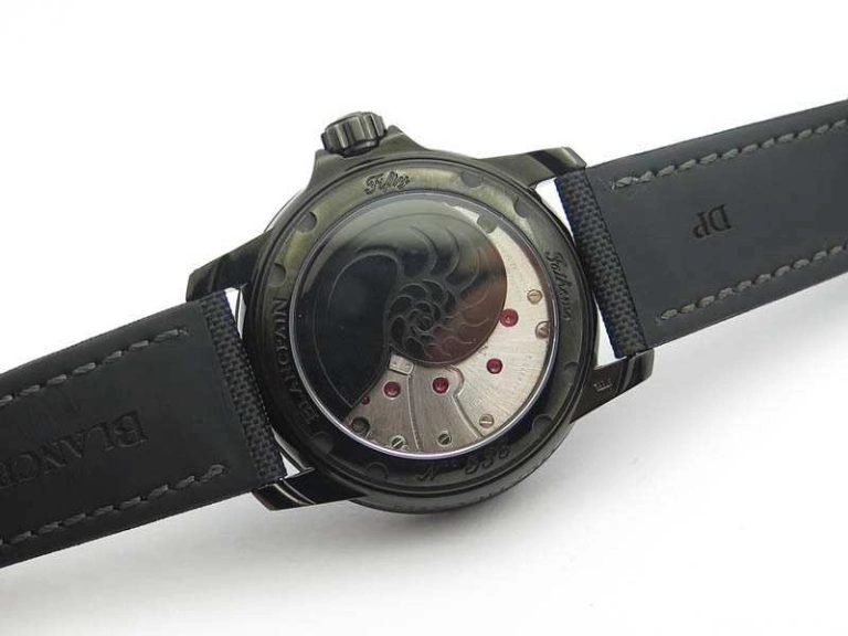 Fifty Fathoms PVD Dark Knight ZF 1:1 Best Edition Black Dial On Sail-canvas Strap A1315