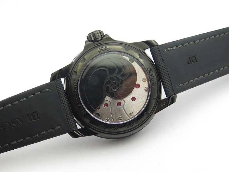 Fifty Fathoms PVD Dark Knight ZF 1:1 Best Edition Black Dial On Sail-canvas Strap A1315