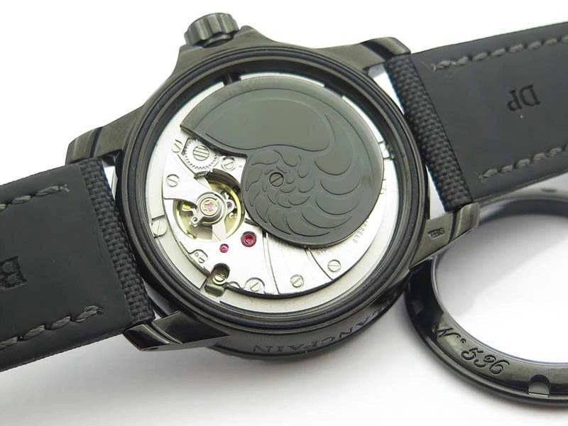 Fifty Fathoms PVD Dark Knight ZF 1:1 Best Edition Black Dial On Sail-canvas Strap A1315