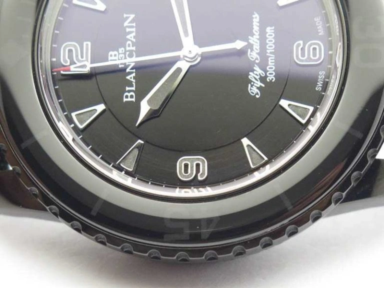 Fifty Fathoms PVD Dark Knight ZF 1:1 Best Edition Black Dial On Sail-canvas Strap A1315