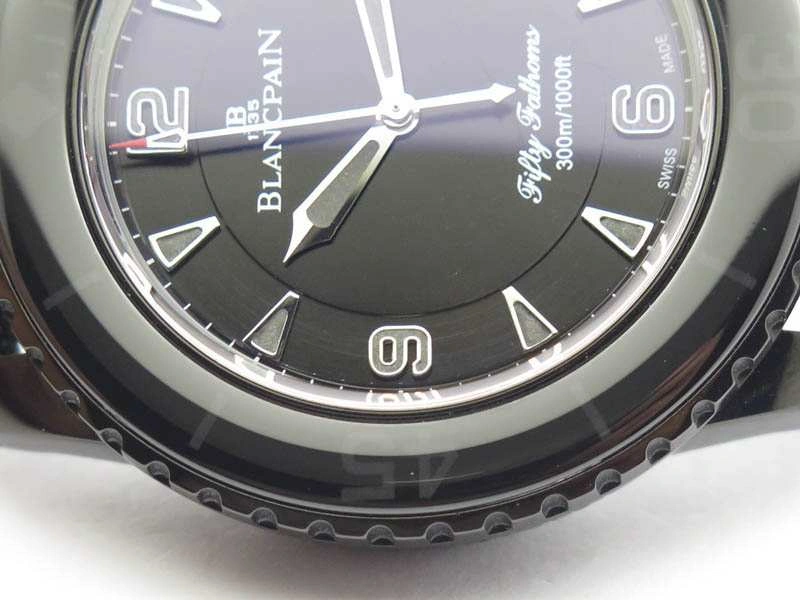 Fifty Fathoms PVD Dark Knight ZF 1:1 Best Edition Black Dial On Sail-canvas Strap A1315