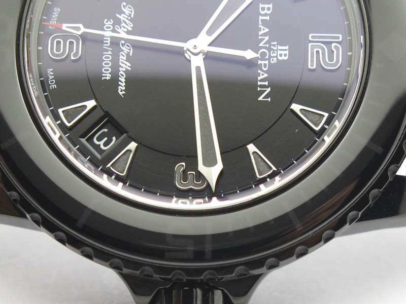 Fifty Fathoms PVD Dark Knight ZF 1:1 Best Edition Black Dial On Sail-canvas Strap A1315