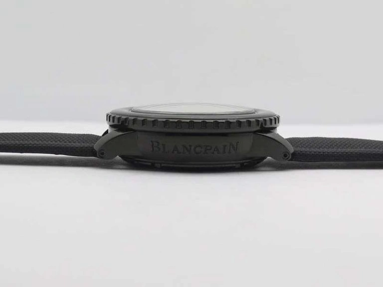 Fifty Fathoms PVD Dark Knight ZF 1:1 Best Edition Black Dial On Sail-canvas Strap A1315