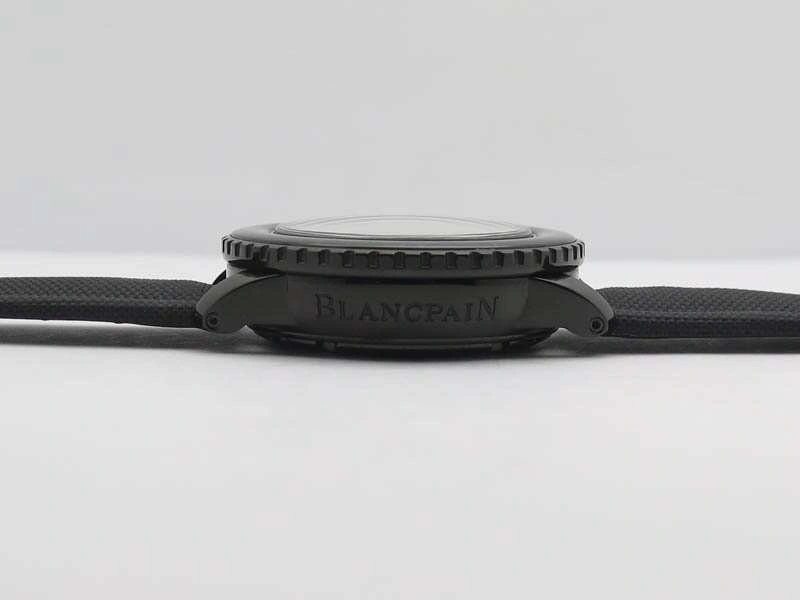 Fifty Fathoms PVD Dark Knight ZF 1:1 Best Edition Black Dial On Sail-canvas Strap A1315