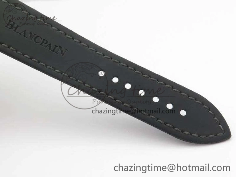 Fifty Fathoms RG Black ZF 1:1 Best Edition Black Dial On Sail-Canvas Strap A2836 (Free Extra Strap)