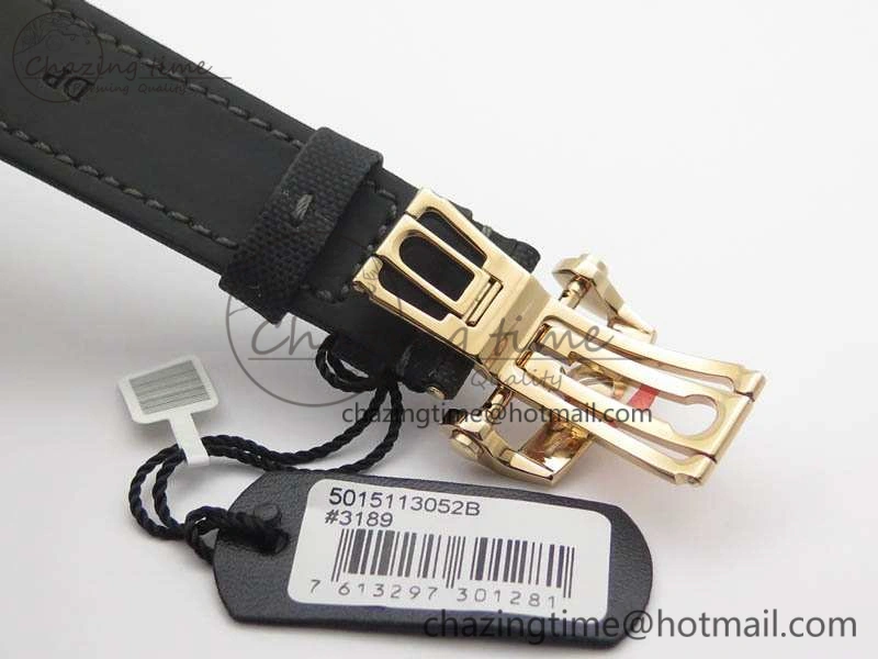 Fifty Fathoms RG Black ZF 1:1 Best Edition Black Dial On Sail-Canvas Strap A2836 (Free Extra Strap)