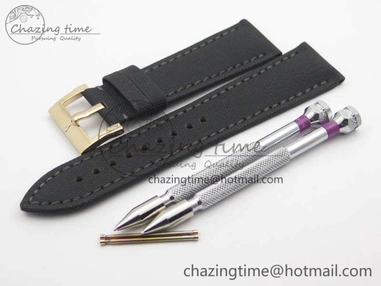 Fifty Fathoms RG Black ZF 1:1 Best Edition Black Dial On Sail-Canvas Strap A2836 (Free Extra Strap)