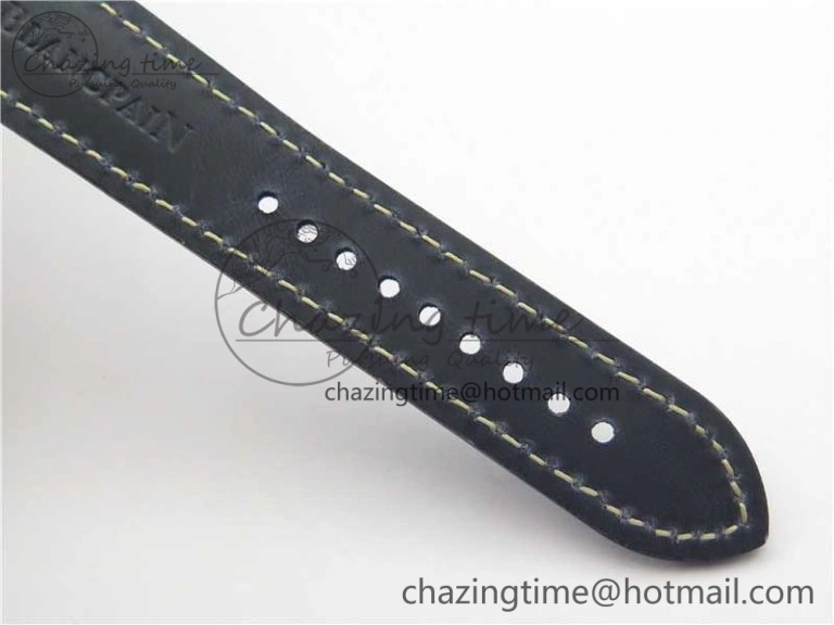 Fifty Fathoms RG Bright Blue ZF 1:1 Best Edition on Blue Leather Strap A1315