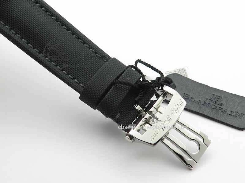 Fifty Fathoms SS Black ZF 1:1 Best Edition Black Dial On Sail Canvas Strap A2836 (Free Extra Strap)