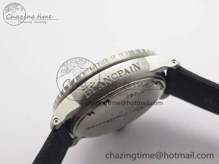 Fifty Fathoms SS Blue ZF 1:1 Best Edition Blue Dial On Sail Canvas Strap A2836 (Free Extra Strap)