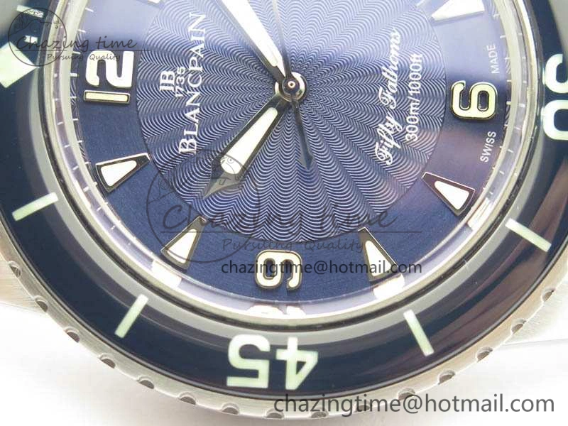 Fifty Fathoms SS Blue ZF 1:1 Best Edition Blue Dial On Sail Canvas Strap A2836 (Free Extra Strap)