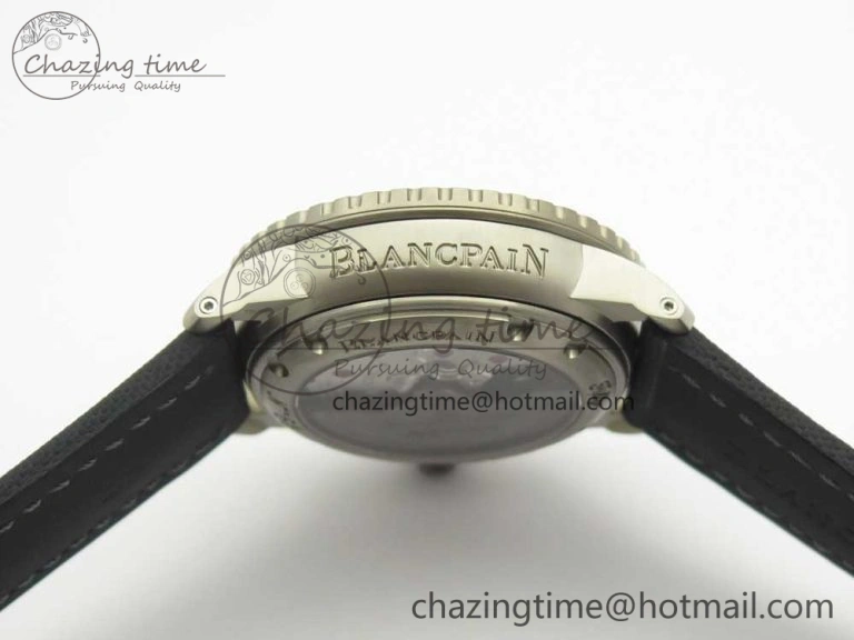 Fifty Fathoms Ti Black ZF 1:1 Best Edition Black Dial on Sail-canvas Strap A1315 (Free Extra Strap)