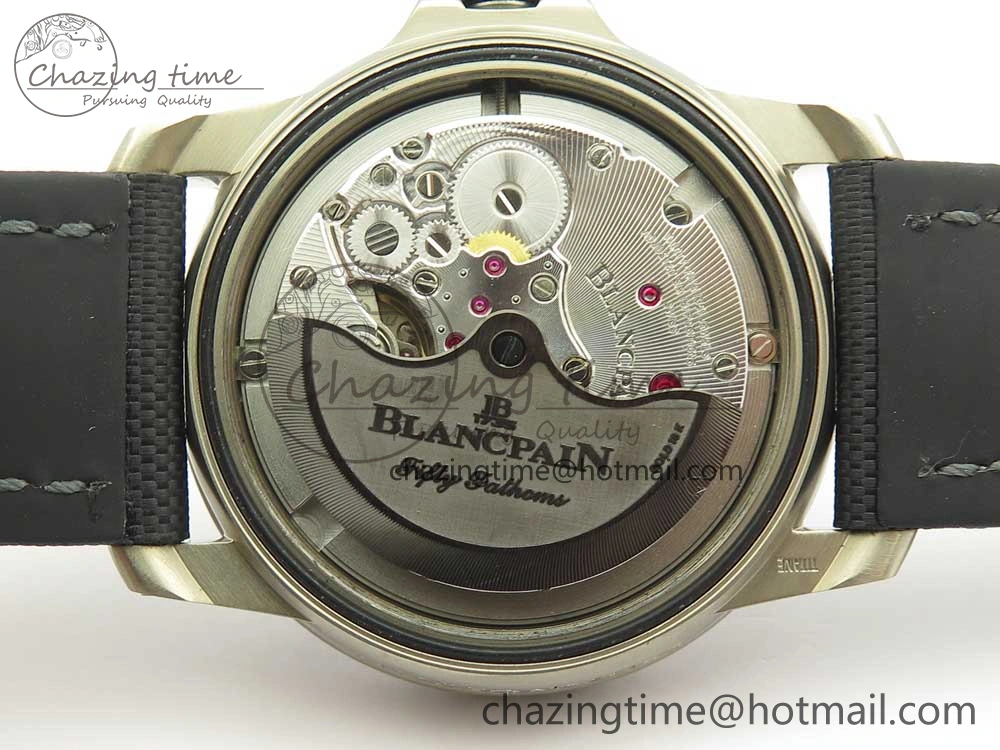 Fifty Fathoms Ti Black ZF 1:1 Best Edition Black Dial on Sail-canvas Strap A1315 (Free Extra Strap)