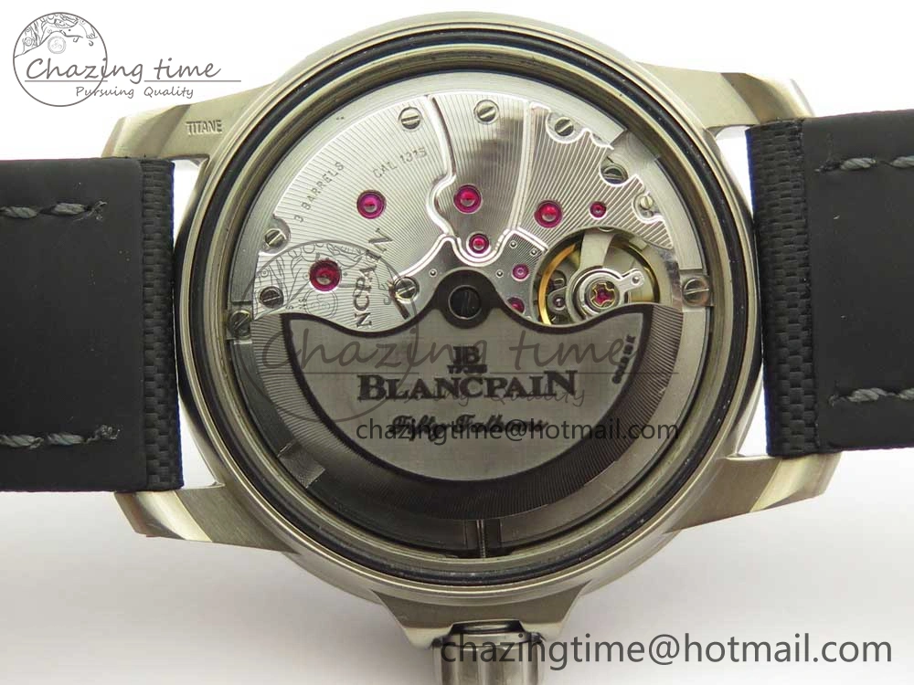 Fifty Fathoms Ti Black ZF 1:1 Best Edition Black Dial on Sail-canvas Strap A1315 (Free Extra Strap)