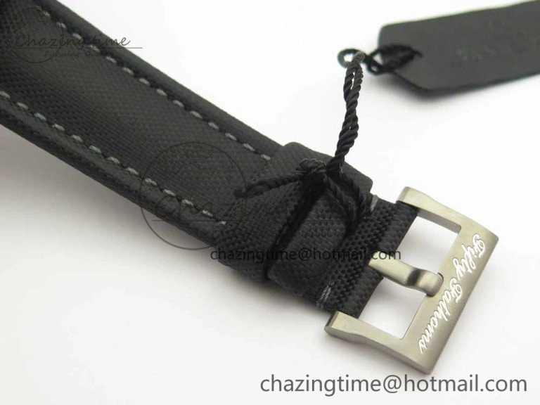 Fifty Fathoms Ti Black ZF 1:1 Best Edition Black Dial on Sail-canvas Strap A1315 (Free Extra Strap)