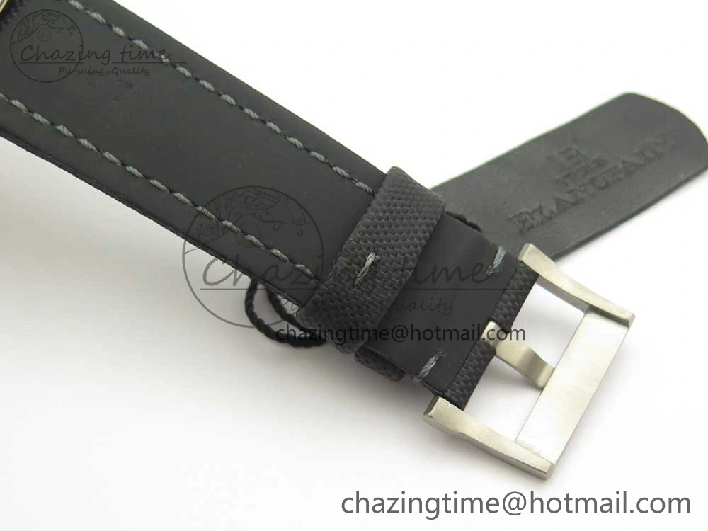 Fifty Fathoms Ti Black ZF 1:1 Best Edition Black Dial on Sail-canvas Strap A1315 (Free Extra Strap)