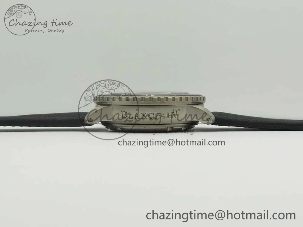 Fifty Fathoms Ti Black ZF 1:1 Best Edition Black Dial on Sail-canvas Strap A1315 (Free Extra Strap)