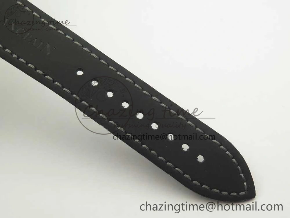 Fifty Fathoms Titanium Big Date Black HGF Best Edition Black Dial on Sail-canvas Strap A6918B (Free Tool And Nylon Strap)
