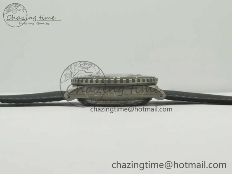 Fifty Fathoms Titanium Big Date Black HGF Best Edition Black Dial on Sail-canvas Strap A6918B (Free Tool And Nylon Strap)