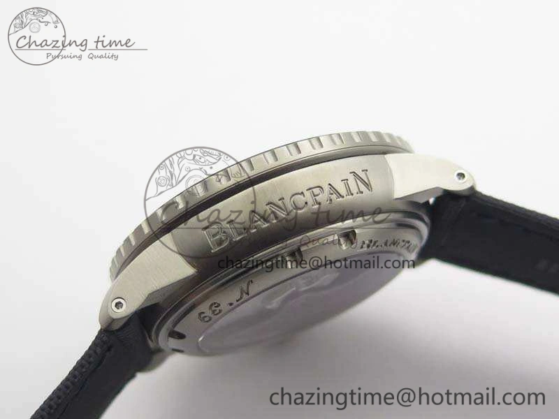 Fifty Fathoms Titanium Blue ZF 1:1 Best Edition Blue Dial On Canvas Strap A2836 (Free Tool )